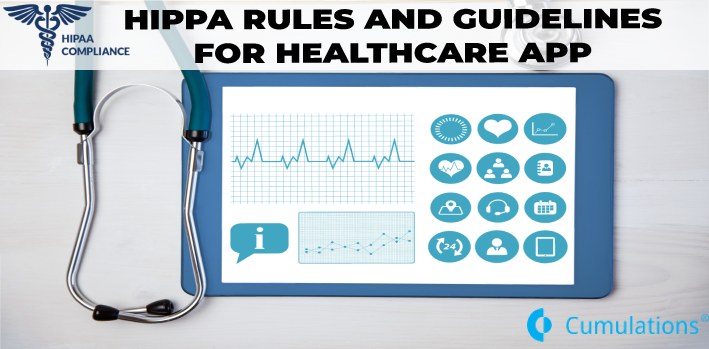 healthcare app should follow HIPAA rules and guidelines